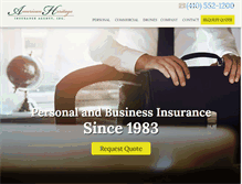 Tablet Screenshot of americanheritageinsurance.com